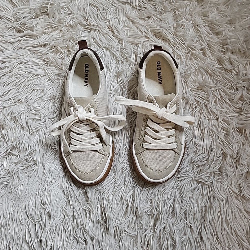 *SOLD* Canvas Faux Suede Trim Boy's Kid's Old Navy Sneakers Shoes - 13 - Picture 12 of 12